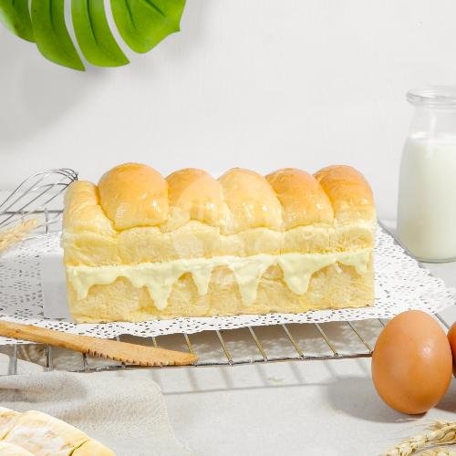 Fluffi soft milk loaf filled with butter cream